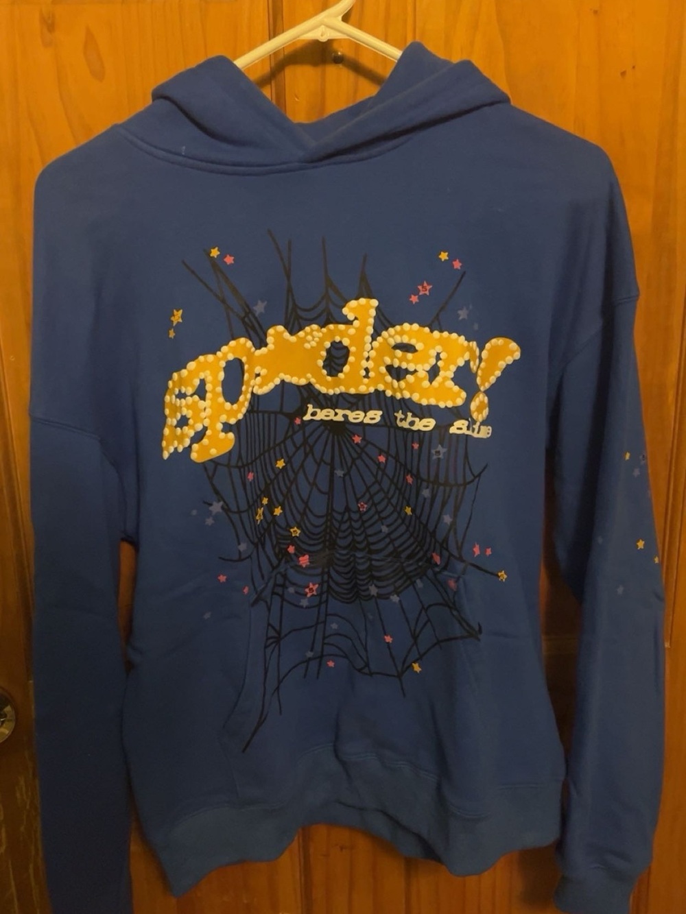 Blue sp5der hoodie